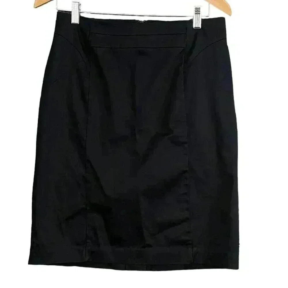 Worthington Black Pencil Skirt Womens Sz 10 Straight Work Casual